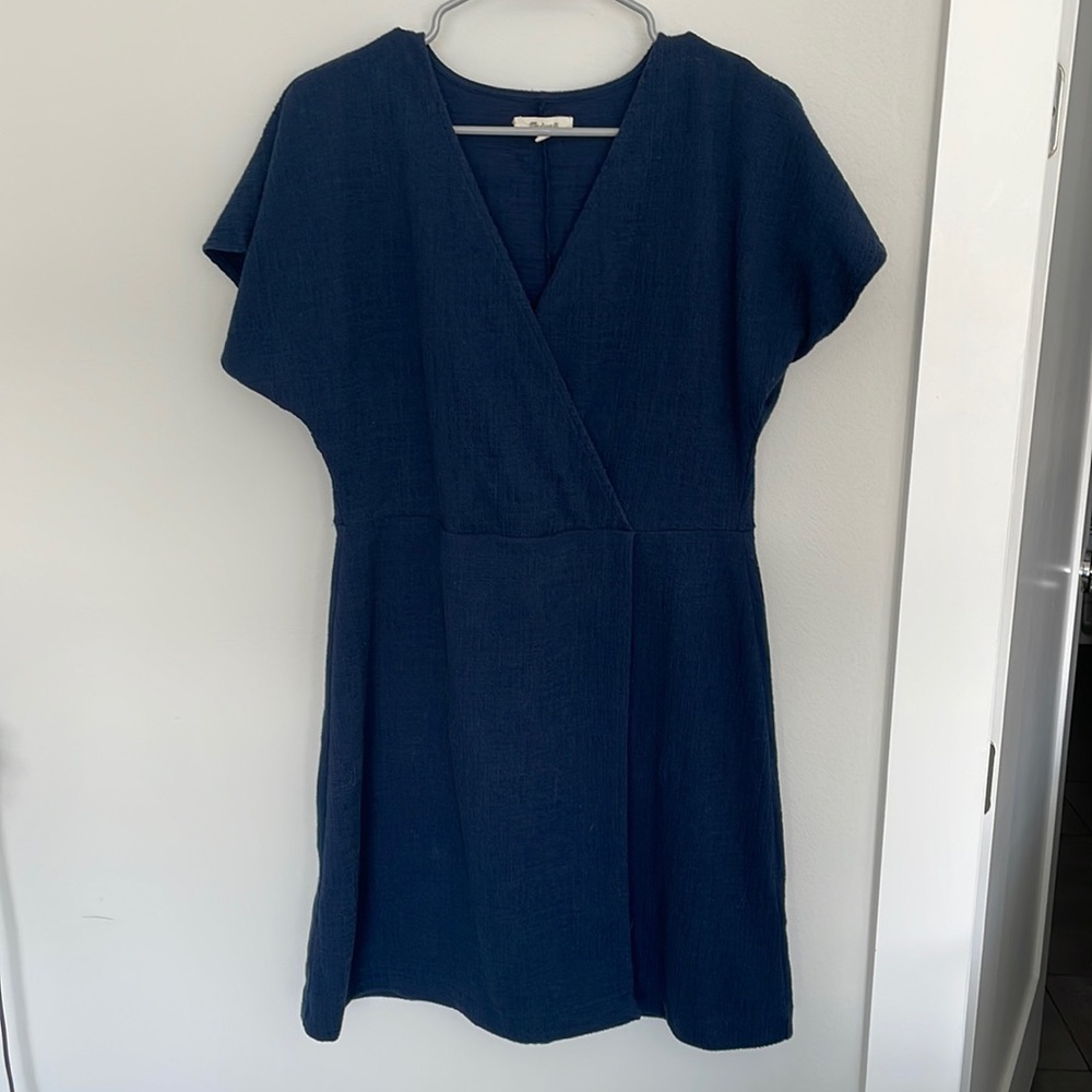 Navy Madewell woven dress
